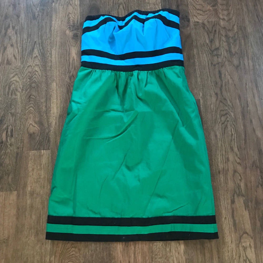 NWT - The Limited Strapless Colorblock Dress